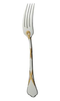 Pastry fork in silver lated and gilding - Ercuis